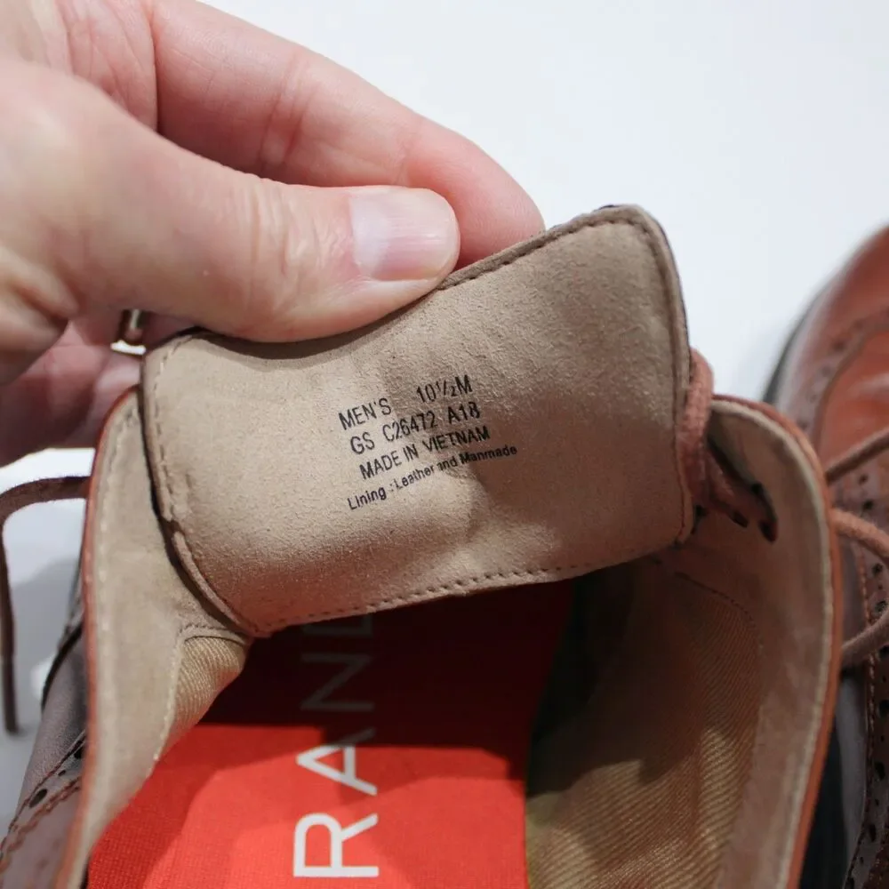 Cole Haan Original Grand Wingtip Oxford Shoes Brown Leather Men Size 10.5M - Picture 10 of 16